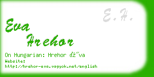 eva hrehor business card